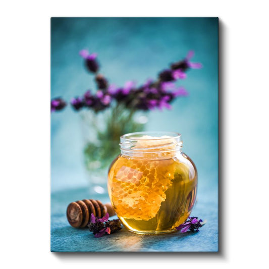 Altın Bal - Petek ve Çiçeklerle Doğal Lezzet Kanvas Tablo