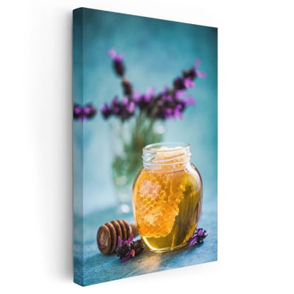 Altın Bal - Petek ve Çiçeklerle Doğal Lezzet Kanvas Tablo