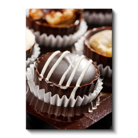 Çikolata Pralinleri - El Yapımı Lüks Tatlı Çeşitleri Kanvas Tablo