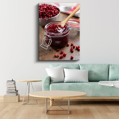 Kızılcık Reçeli - El Yapımı Geleneksel Lezzet Kanvas Tablo