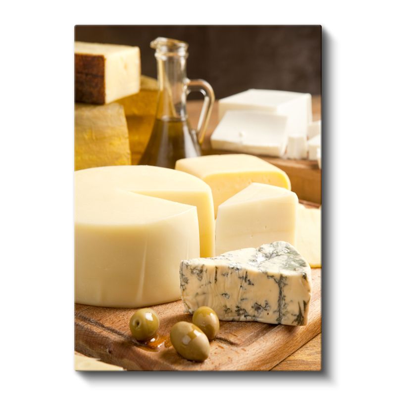 Gurme Peynir Tabağı - Zeytinli Akdeniz Lezzetleri Kanvas Tablo