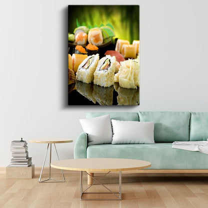 Japon Lezzeti - Renkli Suşi Çeşitleri Kanvas Tablo