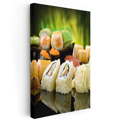 Japon Lezzeti - Renkli Suşi Çeşitleri Kanvas Tablo