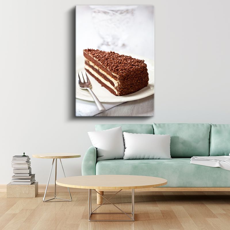 Çikolata Tutkusu - Katlı Pasta Dilimi Kanvas Tablo