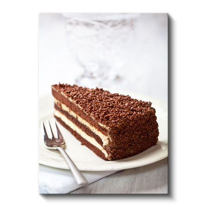 Çikolata Tutkusu - Katlı Pasta Dilimi Kanvas Tablo