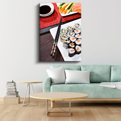 Sushi Tabağı - Japon Mutfağının İnceliği Kanvas Tablo
