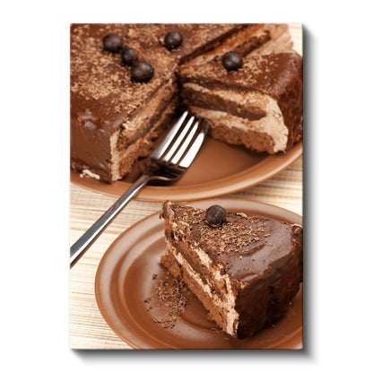 Çikolatalı Pasta - Kakaolu Kremalı Tatlı Ziyafeti Kanvas Tablo