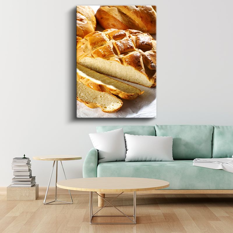 Ev Yapımı Ekmek - Altın Kabuğuyla Dilimlenmiş Lezzet Kanvas Tablo
