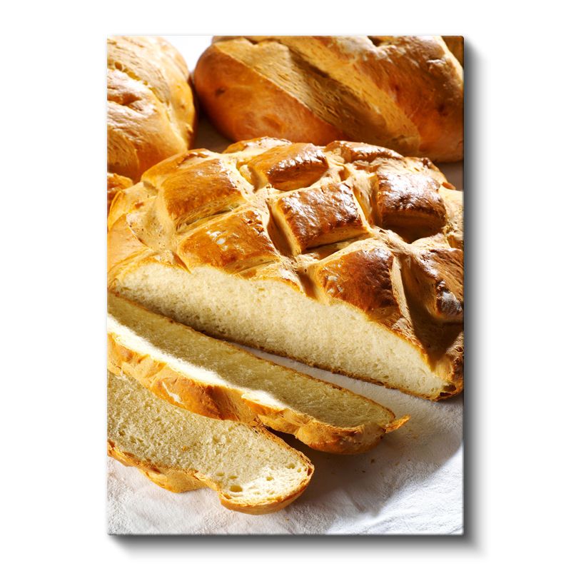 Ev Yapımı Ekmek - Altın Kabuğuyla Dilimlenmiş Lezzet Kanvas Tablo