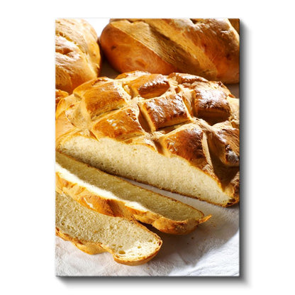 Ev Yapımı Ekmek - Altın Kabuğuyla Dilimlenmiş Lezzet Kanvas Tablo