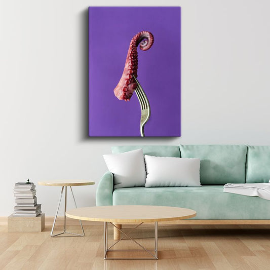 Ahtapot Tentakelesi - Denizin Egzotik Lezzeti Kanvas Tablo