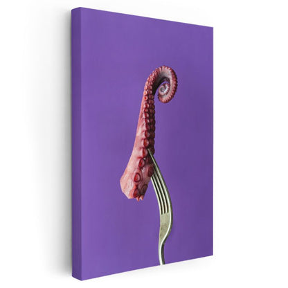 Ahtapot Tentakelesi - Denizin Egzotik Lezzeti Kanvas Tablo