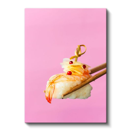 Karides Suşi - Çubuklarla Tutulan Japon Lezzeti Kanvas Tablo