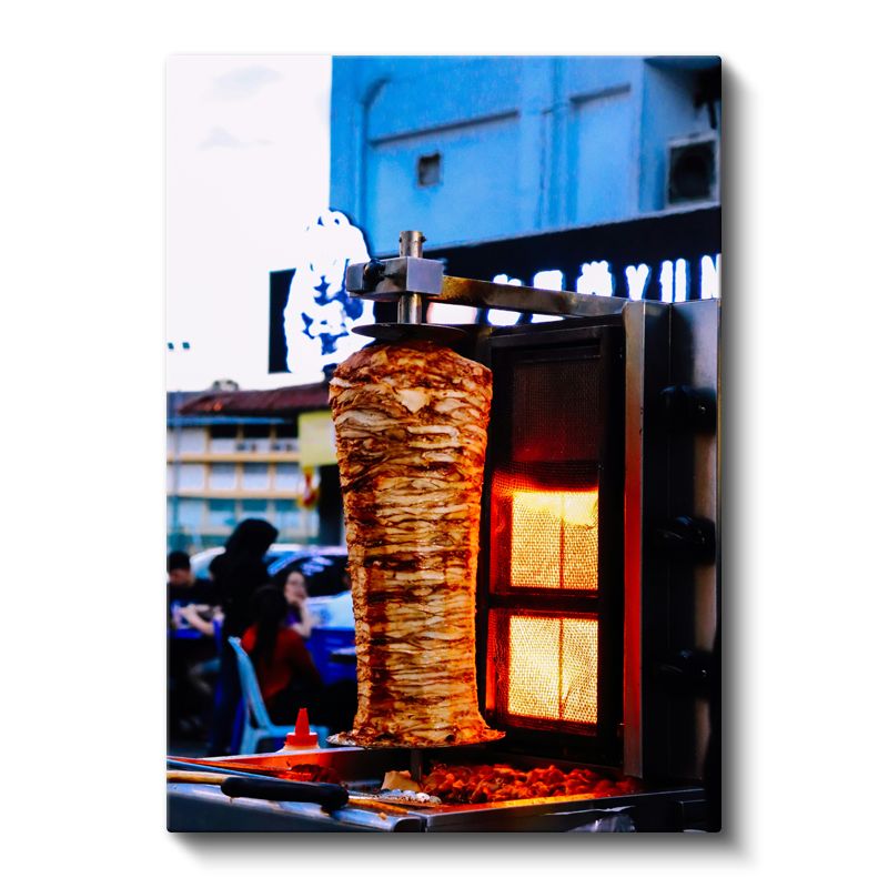 Döner Kebap - Geleneksel Pişirme Tekniği Kanvas Tablo