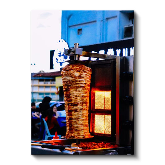 Döner Kebap - Geleneksel Pişirme Tekniği Kanvas Tablo