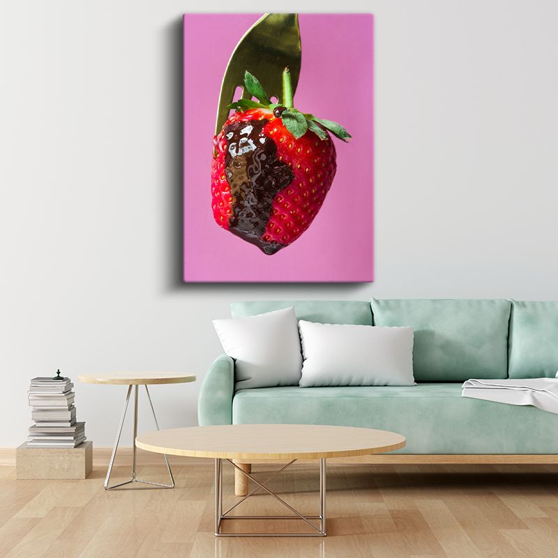 Çikolatalı Çilek - Tatlı Lezzet Buluşması Kanvas Tablo