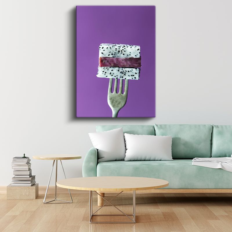 Ejder Meyveli Tatlı - Egzotik Tatlı Tabağı Kanvas Tablo