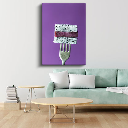 Ejder Meyveli Tatlı - Egzotik Tatlı Tabağı Kanvas Tablo