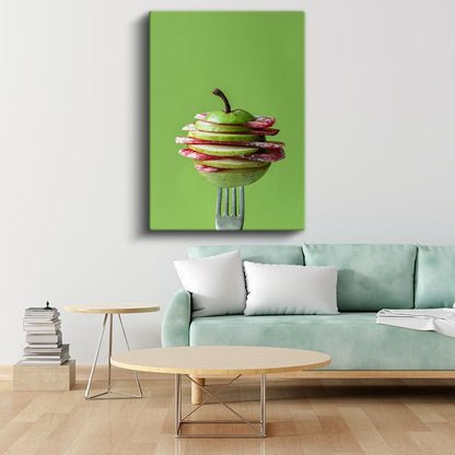 Armut ve Salam - Tatlı Tuzlu Kontrast Kanvas Tablo
