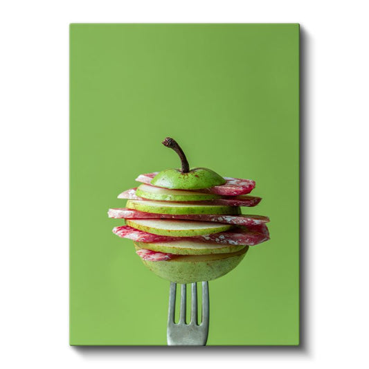 Armut ve Salam - Tatlı Tuzlu Kontrast Kanvas Tablo