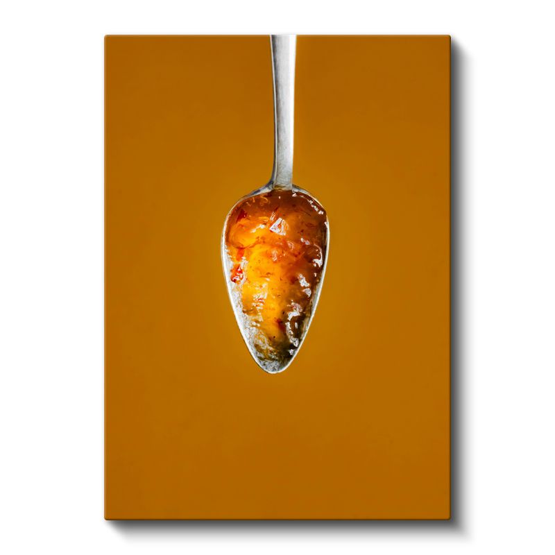 Altın Bal - Kaşıkta Parlayan Tatlı Lezzet Kanvas Tablo