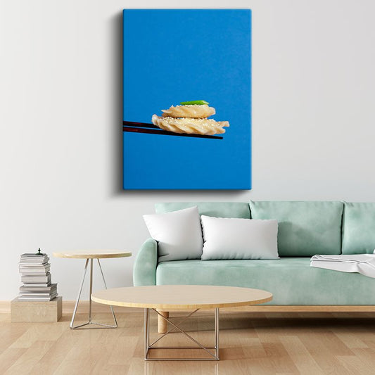 Japon Mutfağı - Çubuklarla Sunulan Suşi Sanatı Kanvas Tablo