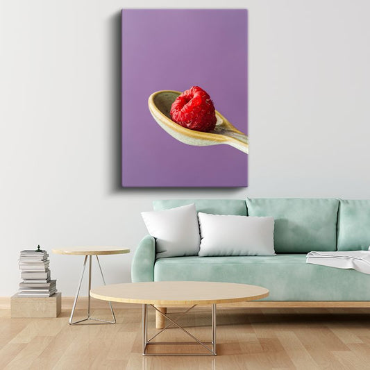 Kırmızı Frambuaz - Tatlı Orman Meyvesi Kanvas Tablo