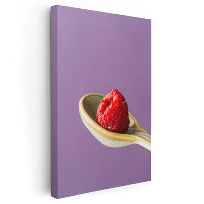 Kırmızı Frambuaz - Tatlı Orman Meyvesi Kanvas Tablo
