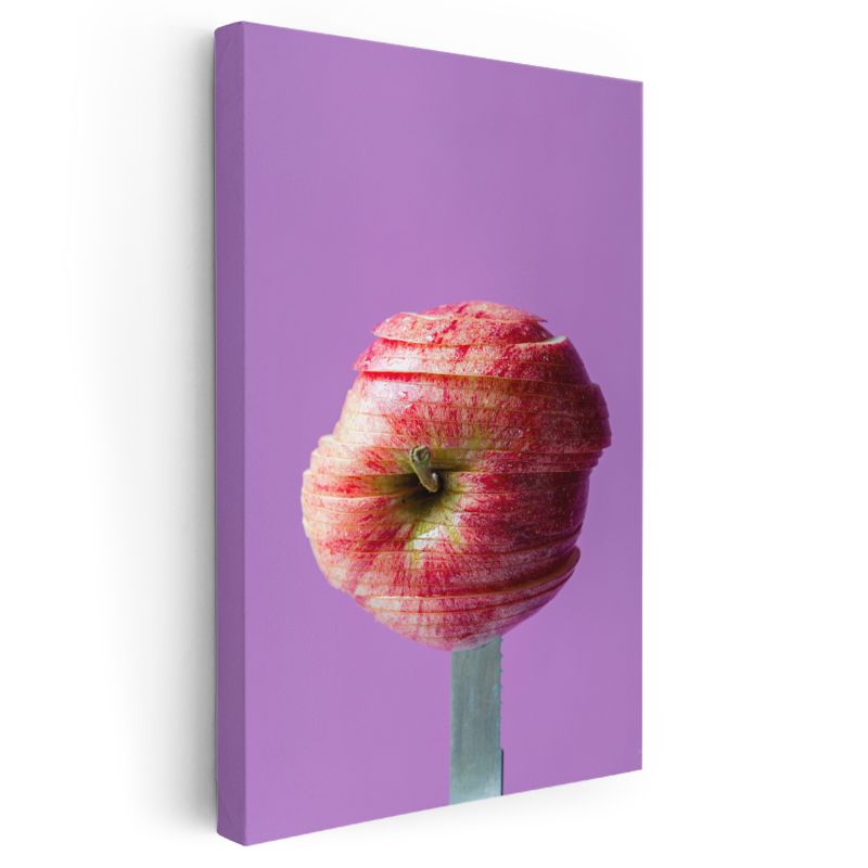 Dilimlenmiş Elma - Modern Mutfak Sanatı Kanvas Tablo