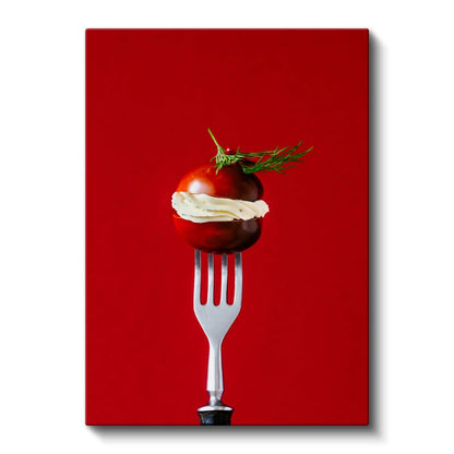 Çatallı Domates - Gurme Lezzet Sunumu Kanvas Tablo