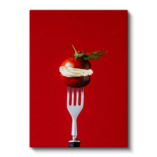 Çatallı Domates - Gurme Lezzet Sunumu Kanvas Tablo