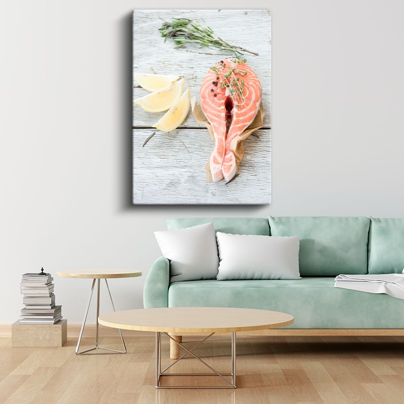 Taze Somon - Deniz Lezzeti Şöleni Kanvas Tablo