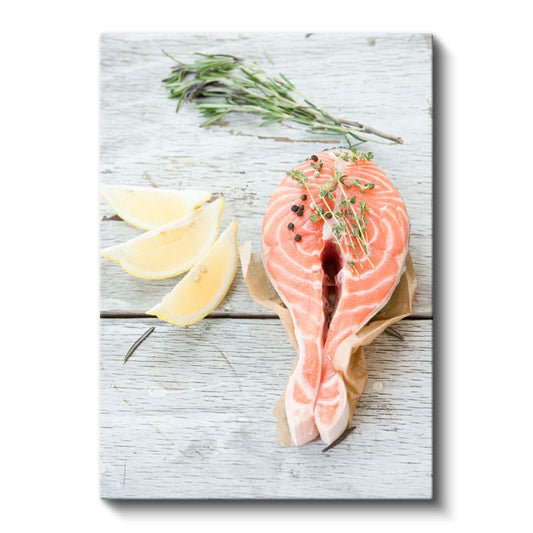Taze Somon - Deniz Lezzeti Şöleni Kanvas Tablo
