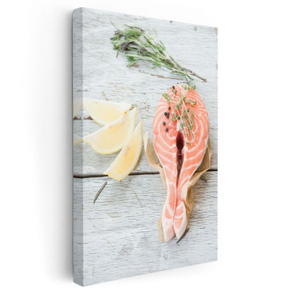 Taze Somon - Deniz Lezzeti Şöleni Kanvas Tablo