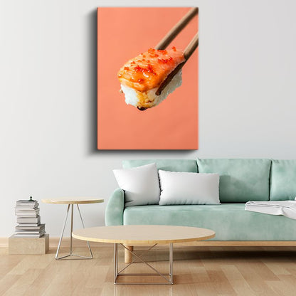 Havyarlı Sushi - Premium Deniz Mahsulleri Kanvas Tablo