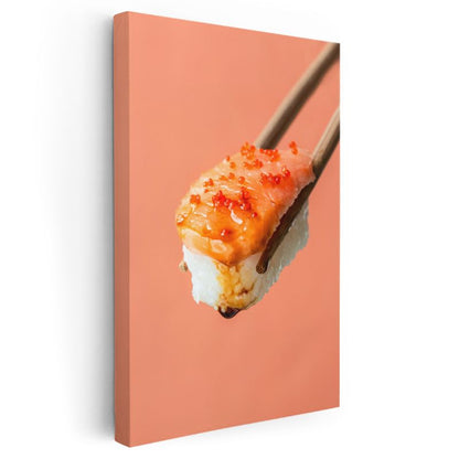 Havyarlı Sushi - Premium Deniz Mahsulleri Kanvas Tablo
