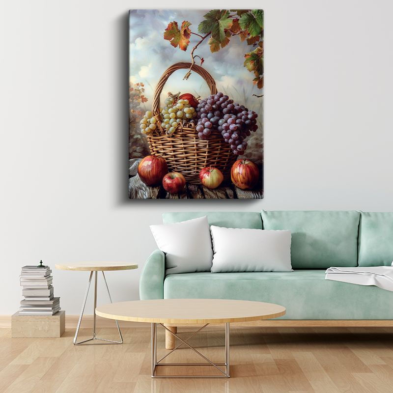 Meyve Sepeti - Klasik Natürmort Kanvas Tablo
