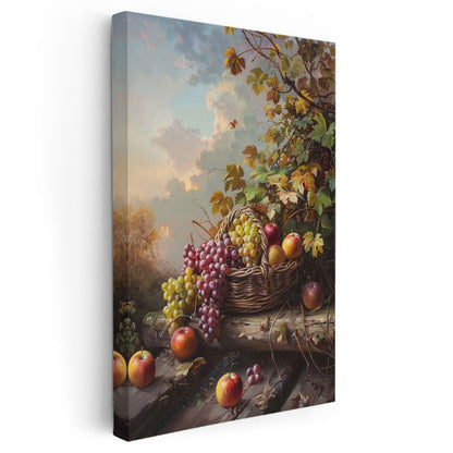 Sonbahar Hasadı - Doğal Meyve Kompozisyonu Kanvas Tablo