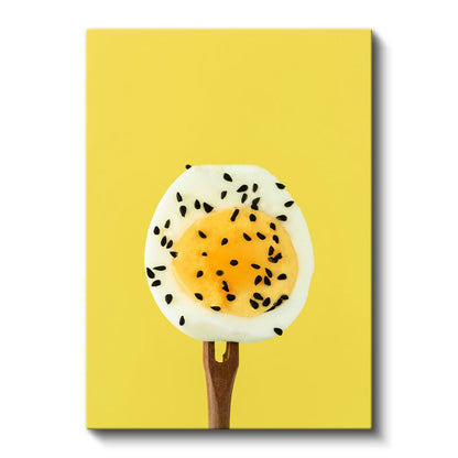 Çekirdekli Yumurta - Minimal Kahvaltı Sanatı Kanvas Tablo