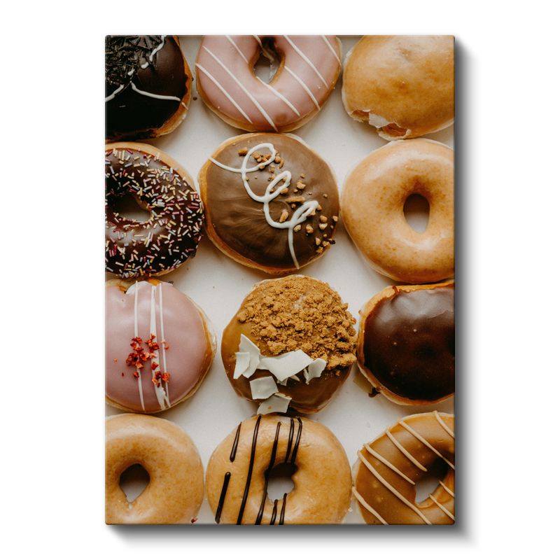 Donut Koleksiyonu - Tatlı Çeşitlilik Kanvas Tablo