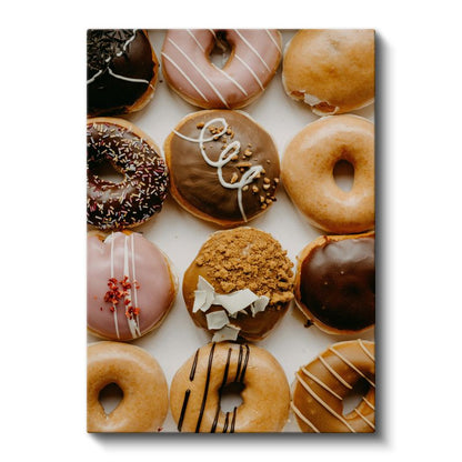 Donut Koleksiyonu - Tatlı Çeşitlilik Kanvas Tablo