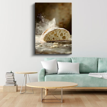 Taze Ekmek - Fırından Yeni Çıkmış Kanvas Tablo