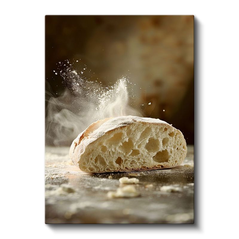 Taze Ekmek - Fırından Yeni Çıkmış Kanvas Tablo