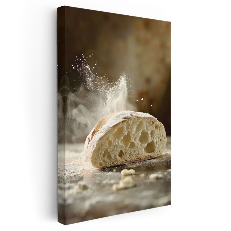Taze Ekmek - Fırından Yeni Çıkmış Kanvas Tablo
