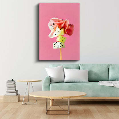 Meyve Şiş - Renkli Atıştırmalık Kanvas Tablo