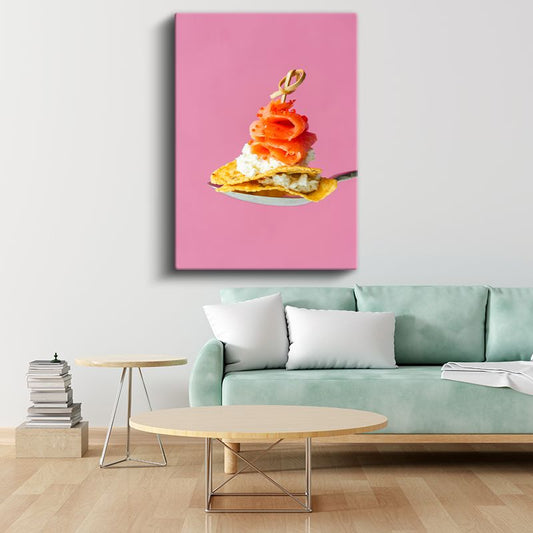 Somon Kanapesi - Gurme Dokunuş Kanvas Tablo