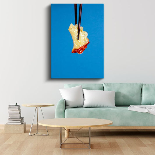 Asya Lezzeti - Çubukla Tutulan Mantı Kanvas Tablo