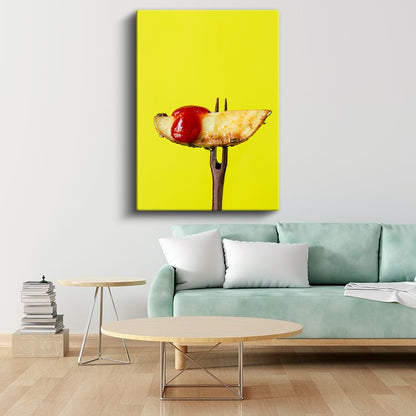 Patates Dilimi - Çatalla Sunulan Gurme Lezzet Kanvas Tablo