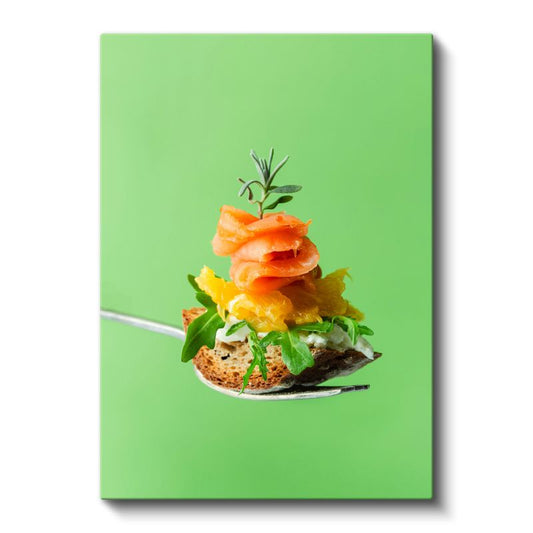 Gourmet Kanape - Rengarenk Malzemelerle Hazırlanmış Atıştırmalık Kanvas Tablo