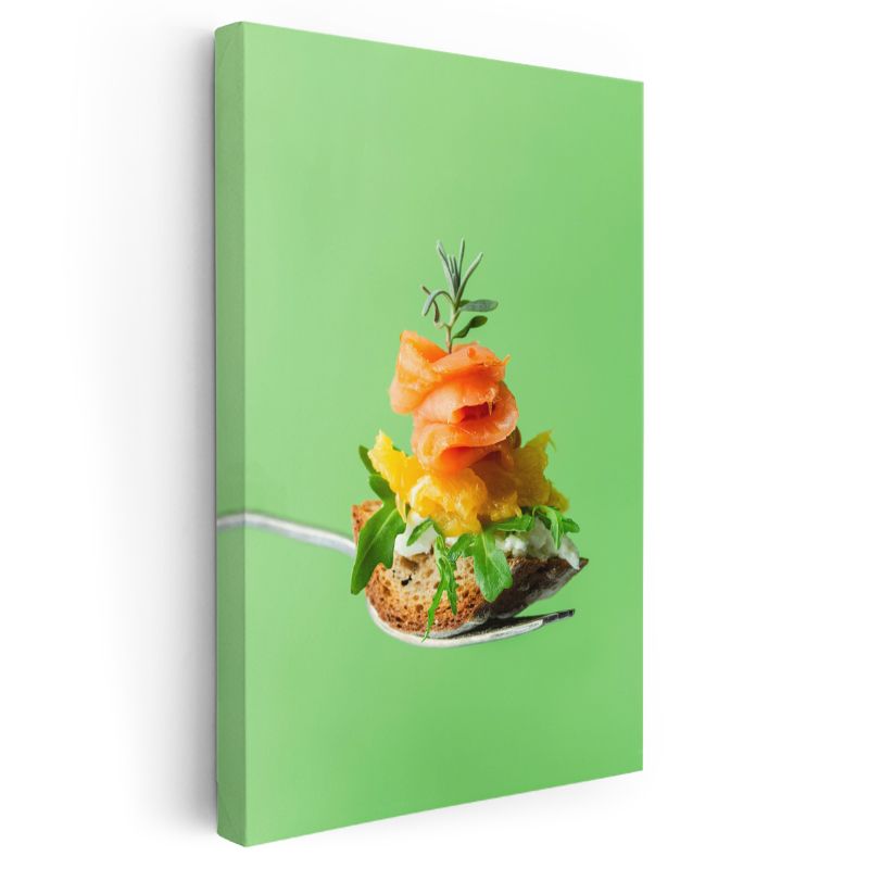 Gourmet Kanape - Rengarenk Malzemelerle Hazırlanmış Atıştırmalık Kanvas Tablo